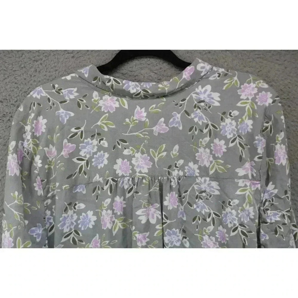 J. Jill 3/4 Sleeve Floral Button Down Blouse-Size XL - Picture 6 of 6